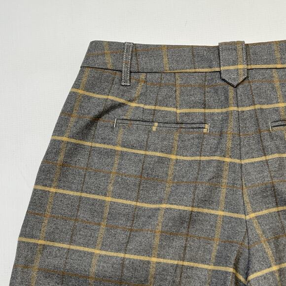 Anthropologie Cartonnier Shorts 6 Gray Flannel Plaid Bermuda Golf Urban - Picture 10 of 11